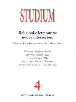 cover image of Studium--religioni e letteratura--nuove intersezioni